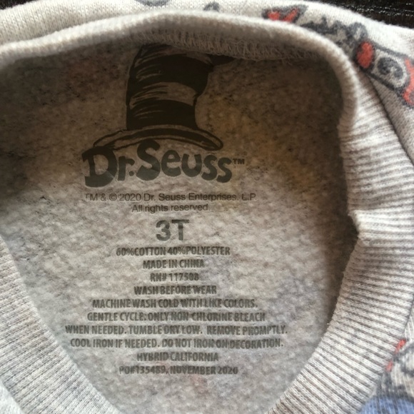 Dr Seuss sweatshirt, 3T - Picture 2 of 2